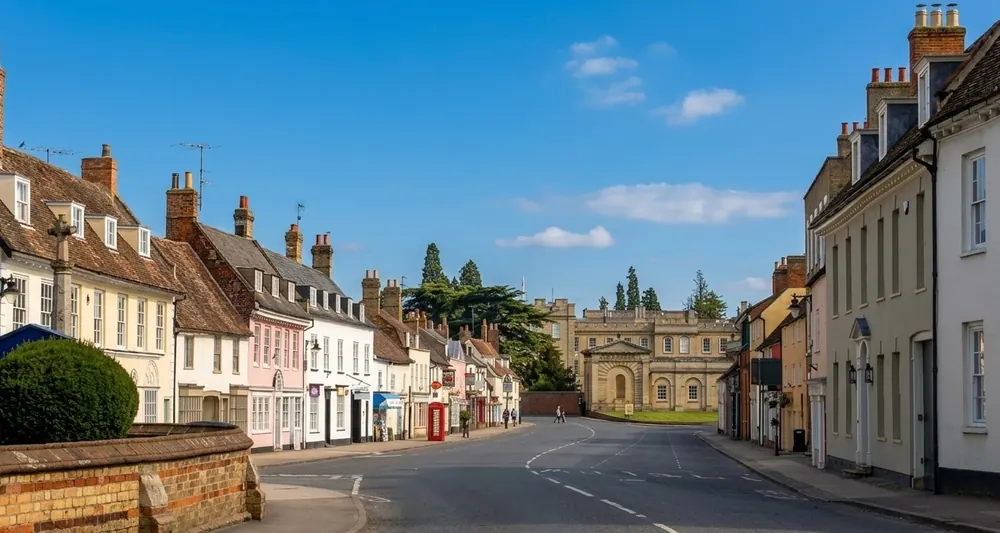 Historic Kimbolton village in Cambridgeshire